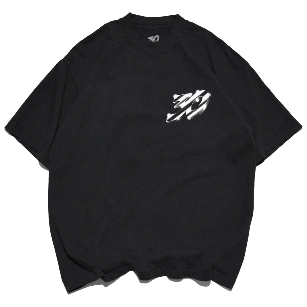 Burst T-Shirt - Off-Black / Red